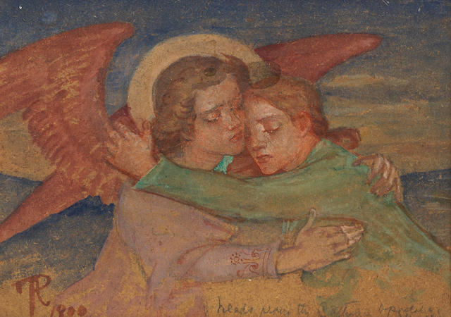 Phoebe Anna Traquair HRSA (1852-1936) Angels 13 x 18 cm. (5 1/8 x 7 1/16 in.)