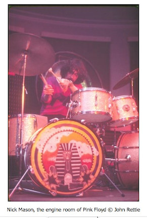 A pair of hand finished screen-printed drum heads (only ten were produced) of Nick Mason's Pharaoh drums image 4