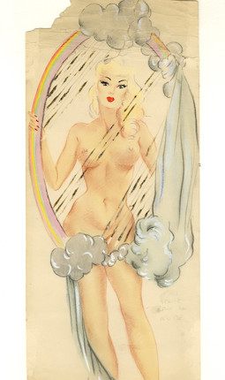 Ronald Cobb (British, 1907-1977) Two original costume designs for Murray's Cabaret Club showgirls from 'Spring Rain No.' c.1962, 2 image 3