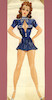 Thumbnail of Ronald Cobb (British, 1907-1977) An original costume design for a Murray's Cabaret Club showgirl in a military-style playsuit, 1950's, image 2
