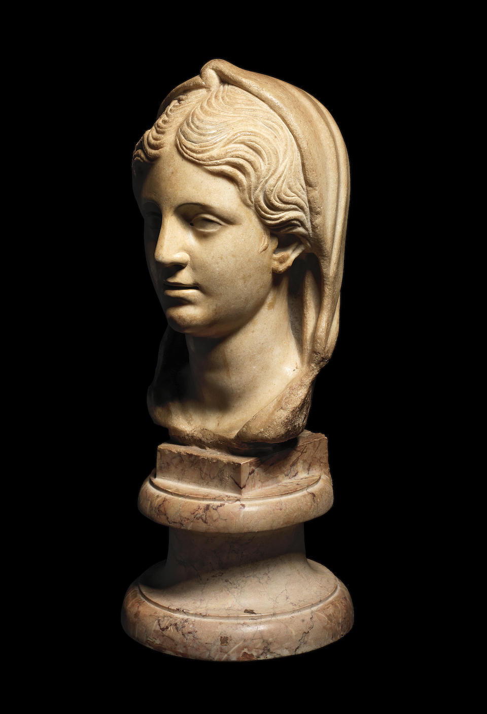 A Greek marble head of a woman