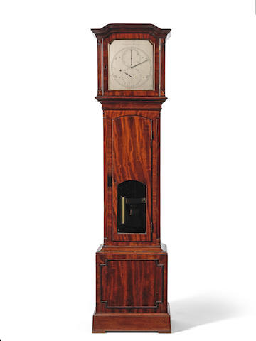 Of Royal Provenance.  One of only two known regulators by Thomas Reid with his spring pallet escapement and pendulum. A fine and very rare early 19th century mahogany floorstanding regulator of one month duration, DATED 1816.  Reid and Auld, Edinburgh.  The movement repeat signed and dated.