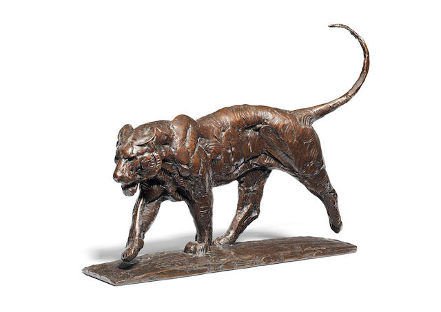 Dylan Lewis (South African, born 1964) 'Walking Tiger Maquette' (S209) 35 x 43 x 12cm (13 3/4 x 16 15/16 x 4 3/4in).
