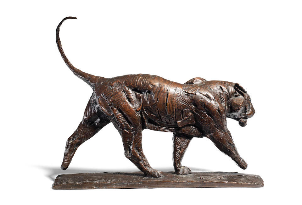 Dylan Lewis (South African, born 1964) 'Walking Tiger Maquette' (S209) 35 x 43 x 12cm (13 3/4 x 16 15/16 x 4 3/4in).
