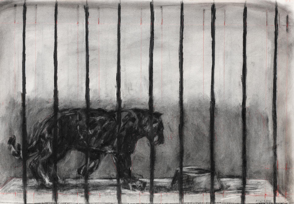 William Joseph Kentridge (South African, born 1955) The pacing panther from 'Confessions of Zeno'