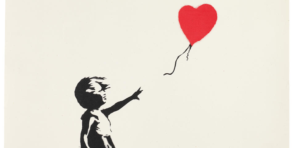 BANKSY (born 1975) Girl with Balloon, 2004 (with the publisher's blindstamp, Pictures on Walls, London)