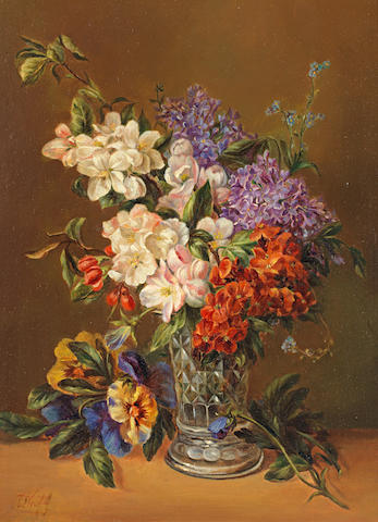 Anton Weiss (Falkenau 1801-1851 B&#246;hmisch Leipa) Still life of flowers