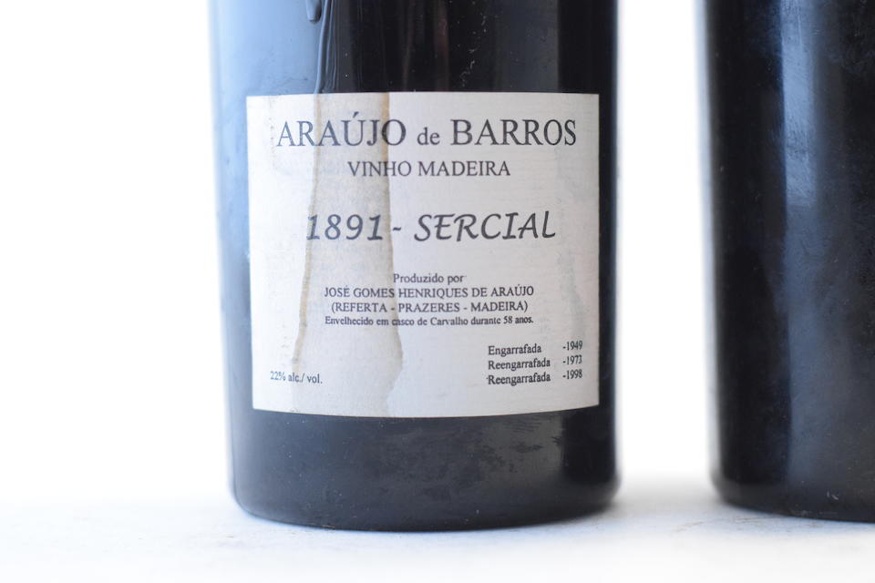 Ara&#249;jo de Barros Sercial 1891, Bottled 1949; reconditioned 1973/1998 (2)
