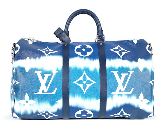 Bonhams : Blue Escale Tie-Dye Monogram Keepall Bandoulière 50, Louis Vuitton,  Limited Edition c. 2020, (Includes luggage tag, padlock, keys, dust bag,  box and copy of original receipt)
