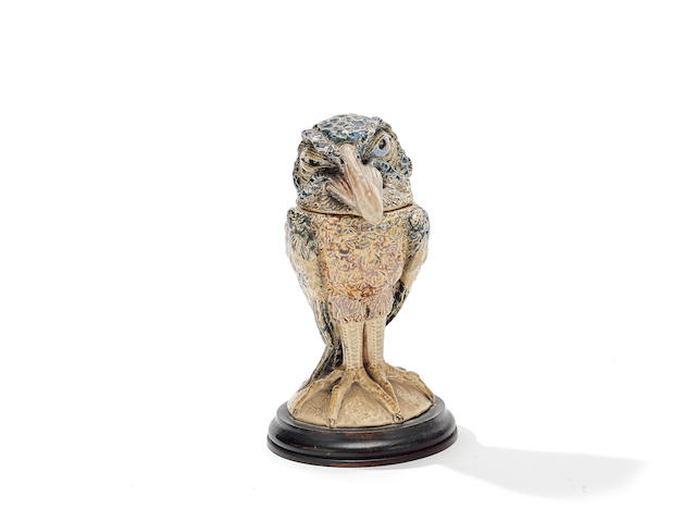 R. W. Martin & Brothers 'Bird' jar and cover, 1890
