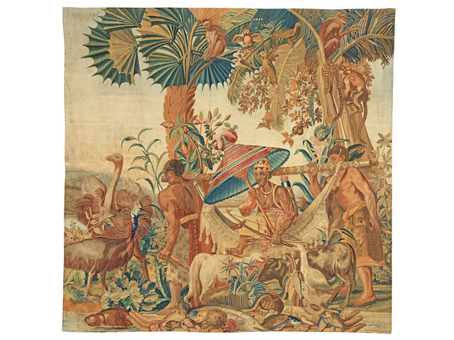 A French second quarter 18th century tapestry 271cm x 264cm