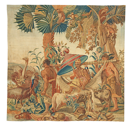 A French second quarter 18th century tapestry 271cm x 264cm image 1