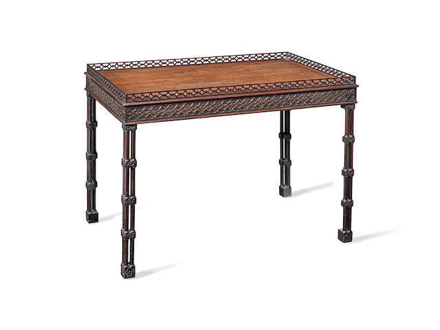 A George III mahogany silver table in the manner of Mayhew and Ince