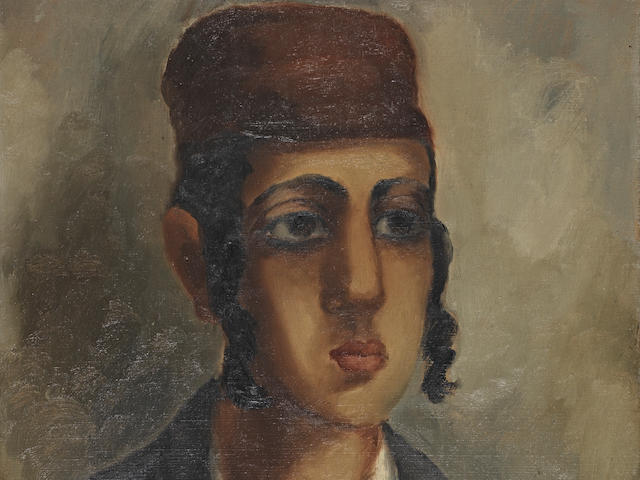 Man&#233;-Katz Jeune talmudiste, 1928 Oil on canvas  60 x 50 cm