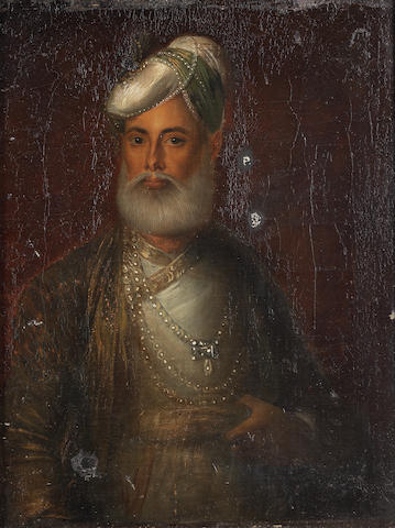 Mohamed Ali Khan, Nawab of the Carnatic (1717-95), apparently based on the portrait by George Willison European School in South India, late 18th Century