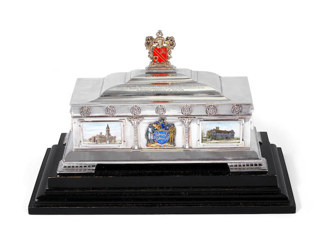 Field Marshal Montgomery: a silver freedom casket James Dixon & Sons, Sheffield 1949