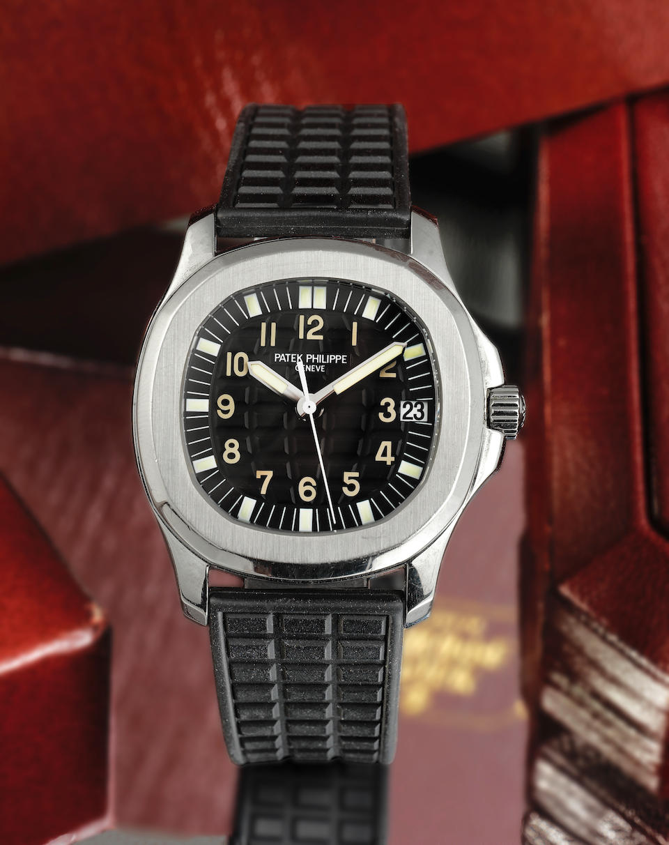 Patek Philippe. A stainless steel automatic calendar wristwatch  Aquanaut, Ref: 5066A-001, Purchased 13th March 2007
