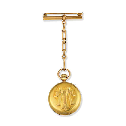 Patek Philippe & Co. A Gen&#232;ve. A continental gold keyless wind open face pocket watch retailed by Jurerembold & Fils, A Turin Circa 1870