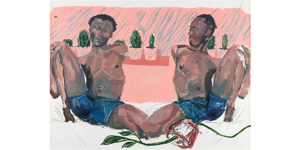 Kudzanai-Violet Hwami (Zimbabwean, born 1993) Adam and Steve joined by the knee, a study