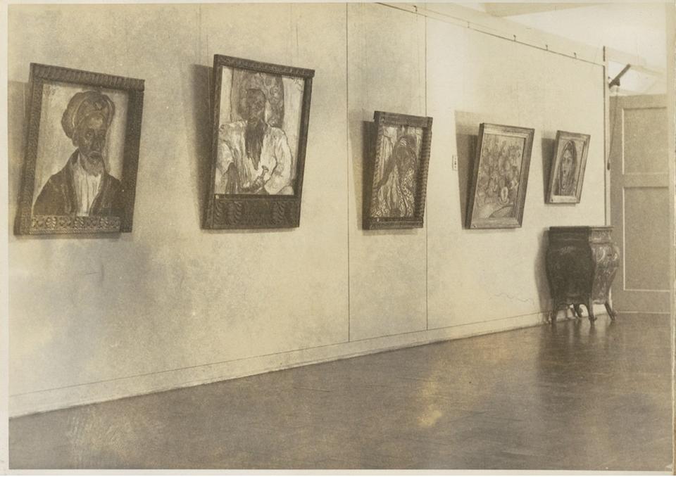 Irma Stern (South African, 1894-1966) "Arab with Dagger" (within original artist's Zanzibar frame.)