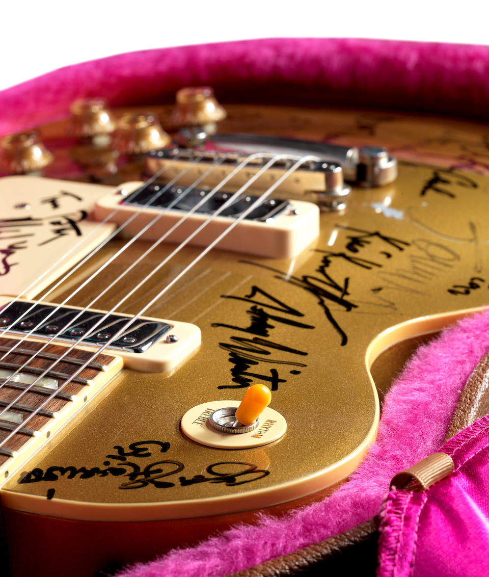 Bob Dylan/George Harrison and Others: An Important Multi-Signed Les Paul Gold Top Guitar Signed at The 30th Anniversary Concert Celebration at Madison Square Gardens, New York, 16th October 1992,