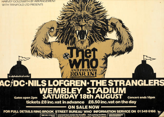 The Who: A Wembley Stadium Concert Poster for The Who and friends, 1979,