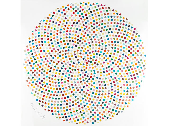 Damien Hirst (British, born 1965) Valium Lambda inkjet print in colours, 2000, on glossy Fujicolor Professional paper, signed in black felt-tip pen, numbered 284/500 verso, published by Eyestorm, London, the full sheet, 1270 x 1270mm (50 x 50in)(SH)