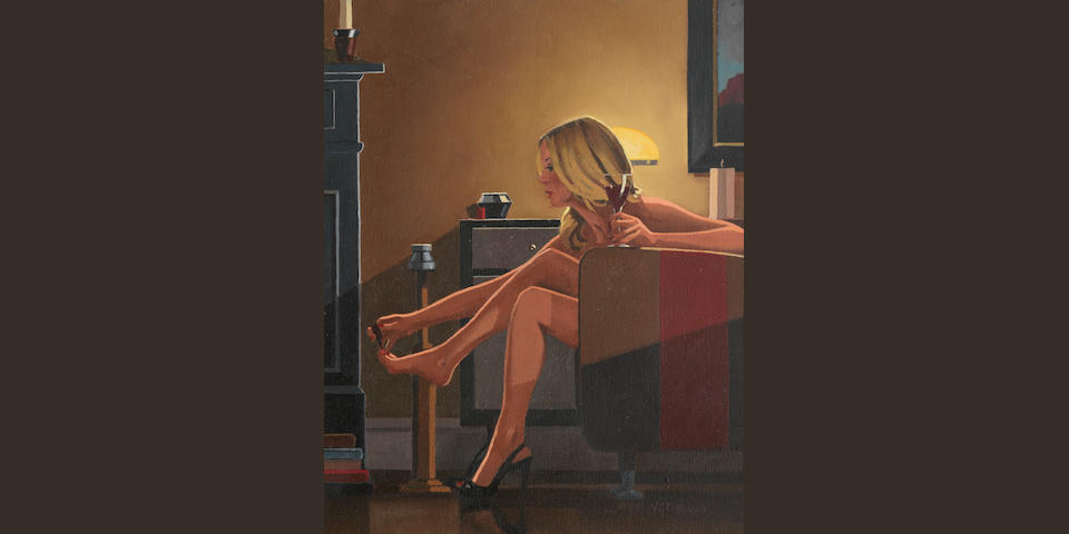 Jack Vettriano OBE Hon LLD (British, born 1951) For My Lover 50.8 x 40.7 cm. (20 x 16 in.) (painted 2013)