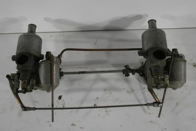 A pair of 1&#189;inch SU model 3251 carburettors,   ((2))