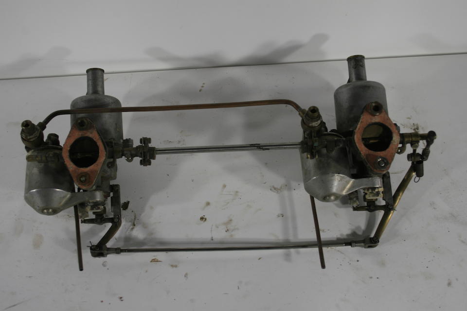 A pair of 1&#189;inch SU model 3251 carburettors,   ((2))