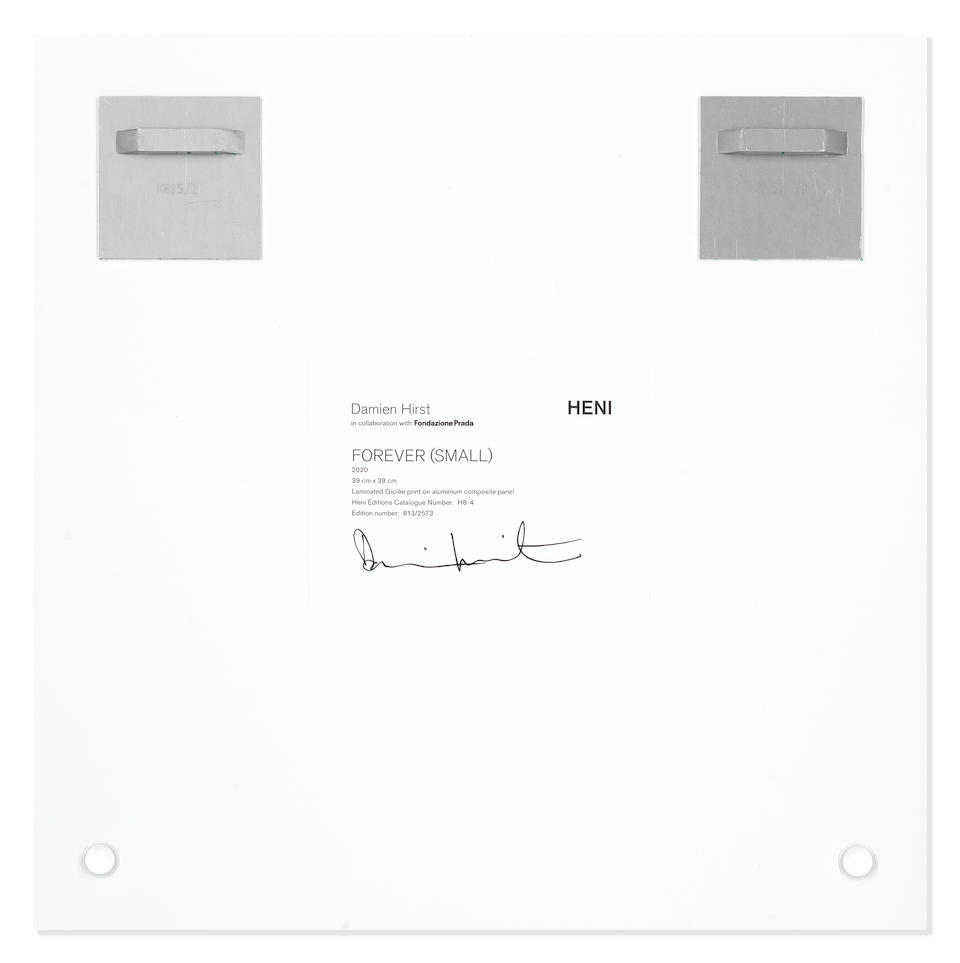 Damien Hirst (British, born 1965) Forever (Small)(H8-4) Diasec-mounted gicl&#233;e print in colours, 2020, on aluminium panel, with the artist's printed signature on the publisher's label affixed verso, stamp-numbered 813/2573, published Heni Productions, London, housed in the original packaging, the full sheet printed to the edges, 390 x 390mm (15 3/8 x 15 3/8in)(SH)