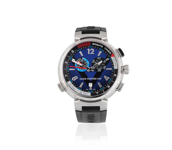 Bonhams Louis Vuitton A Stainless Steel Quartz Calendar Chronograph Wristwatch Tambour Cup Regate Navy Ref Q102d Purchased th December 13 Bonhams Louis Vuitton A Stainless Steel Quartz Calendar Chronograph Wristwatch Tambour Cup Regate Navy Ref Q102d Purchased th December 13