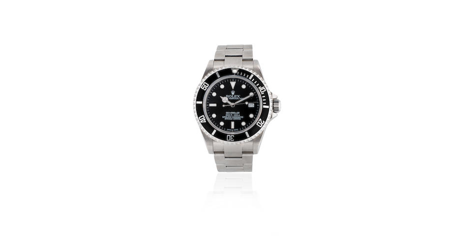 Rolex. A stainless steel automatic calendar bracelet watch  Sea-Dweller, Ref: 116600 T, Purchased 6th June 2005