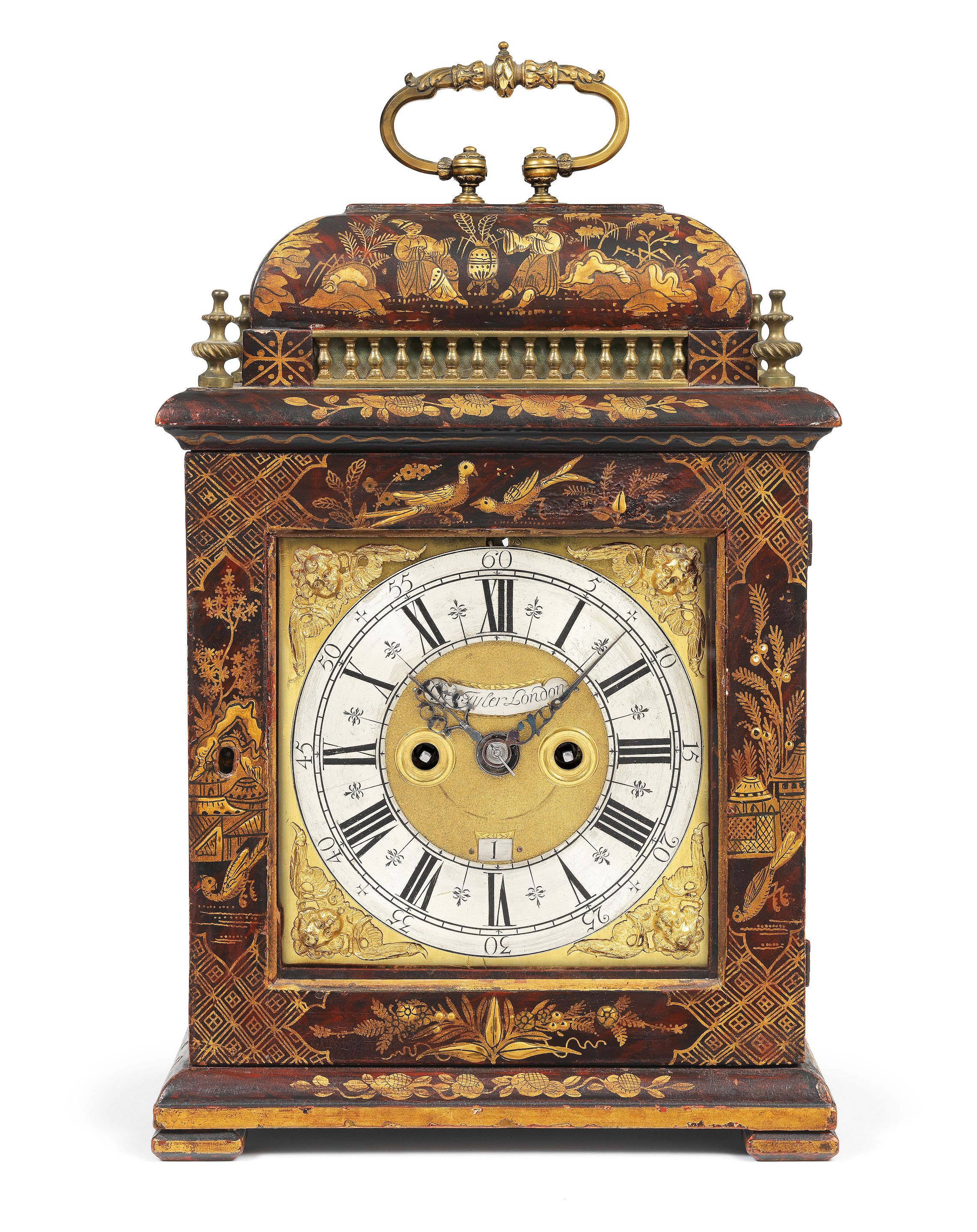 Bonhams : A fine and rare late 17th century Chinoiserie table clock Geo ...
