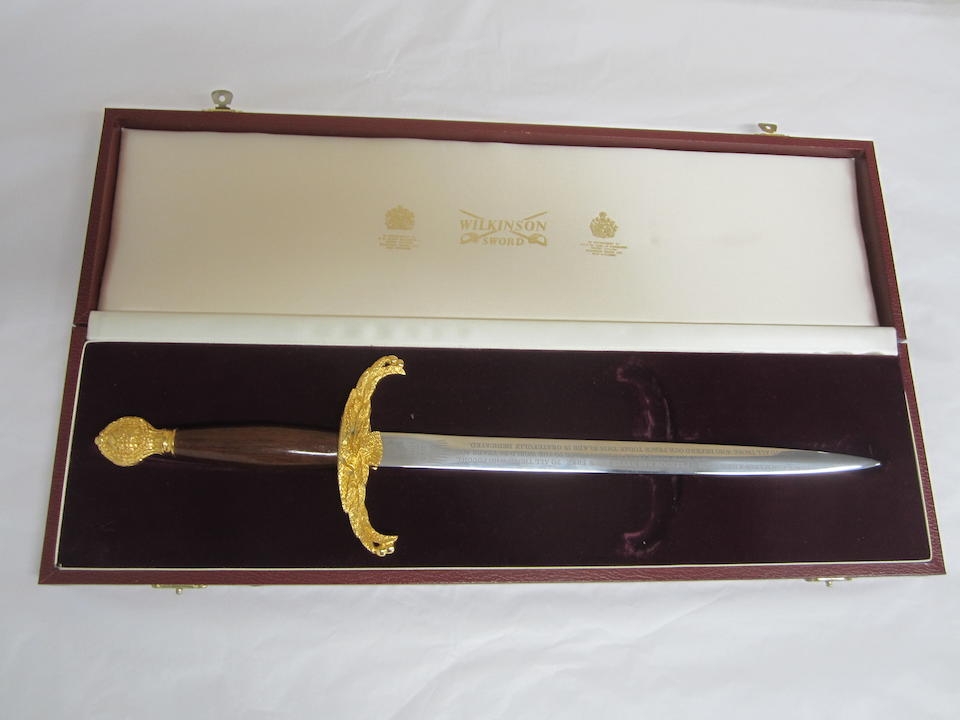 A Wilkinson sword commemorative dagger,