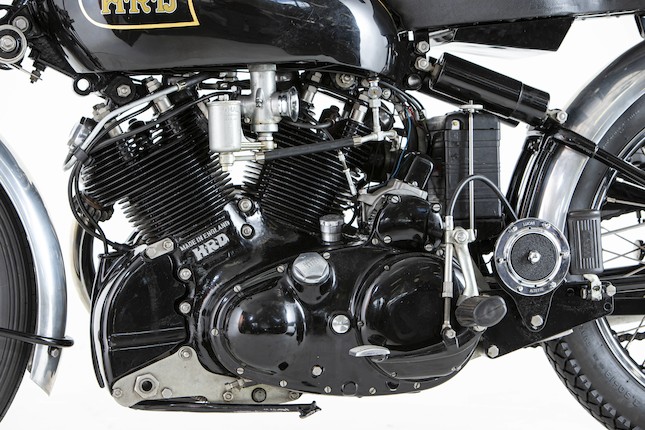 Offered from the National Motorcycle Museum Collection, 1949 Vincent-HRD 998cc Series-B Black Shadow  Frame no. R3588B Rear Frame No. R3588B Engine no. F10AB/1B/1688 Crankcase Mating No. Q7/Q7 image 7