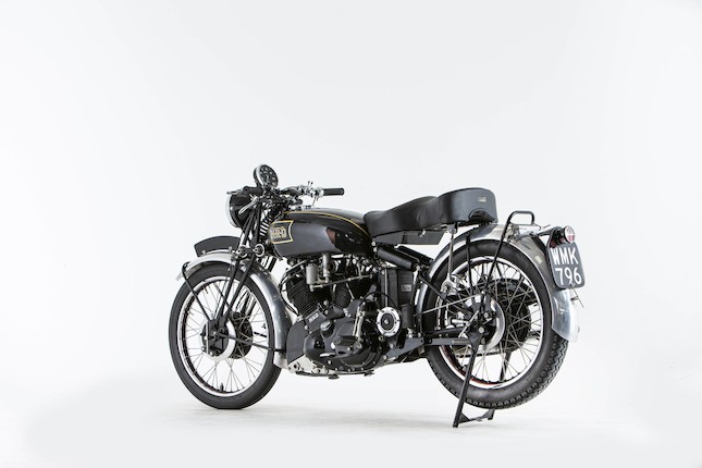 Offered from the National Motorcycle Museum Collection, 1949 Vincent-HRD 998cc Series-B Black Shadow  Frame no. R3588B Rear Frame No. R3588B Engine no. F10AB/1B/1688 Crankcase Mating No. Q7/Q7 image 6