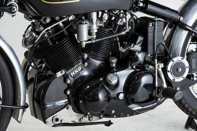 Offered from the National Motorcycle Museum Collection, 1949 Vincent-HRD 998cc Series-B Black Shadow  Frame no. R3588B Rear Frame No. R3588B Engine no. F10AB/1B/1688 Crankcase Mating No. Q7/Q7 image 2