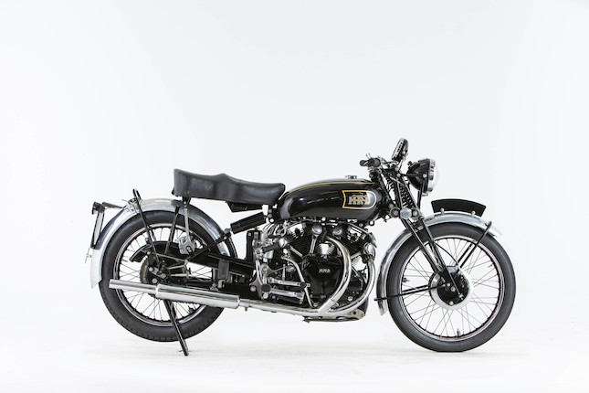 Offered from the National Motorcycle Museum Collection, 1949 Vincent-HRD 998cc Series-B Black Shadow  Frame no. R3588B Rear Frame No. R3588B Engine no. F10AB/1B/1688 Crankcase Mating No. Q7/Q7 image 1