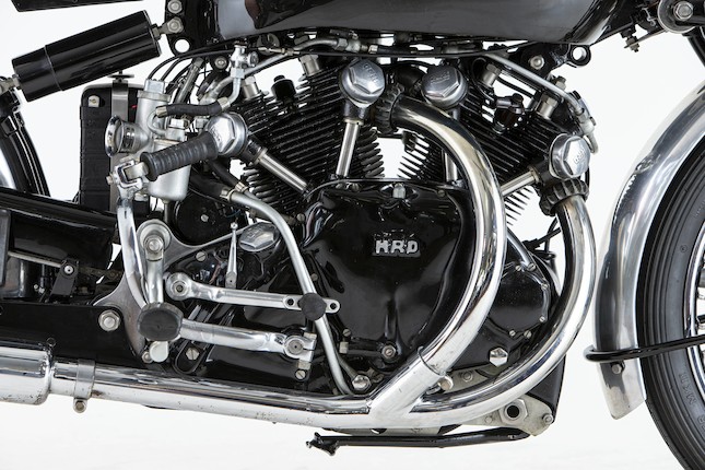 Offered from the National Motorcycle Museum Collection, 1949 Vincent-HRD 998cc Series-B Black Shadow  Frame no. R3588B Rear Frame No. R3588B Engine no. F10AB/1B/1688 Crankcase Mating No. Q7/Q7 image 15