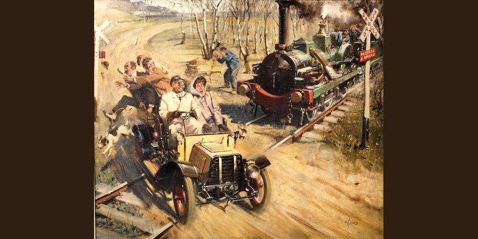 Terence Cuneo (British, 1907-1996), 'Danger! - Passage a Niveau',  Offered for sale on behalf of the West Midlands Police Heritage Project,
