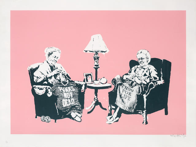 BANKSY (BORN 1974) Grannies, 2006 (published by Pictures on Walls, London, with their blindstamp)