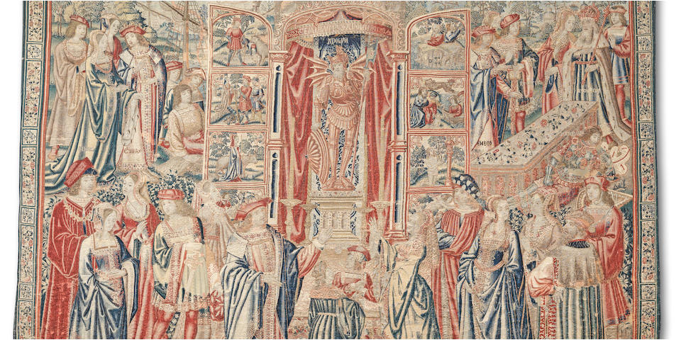 An exceptional first quarter 16th Century mythological and allegorical Tapestry  South Netherlandish, probably woven between 1510-1520
