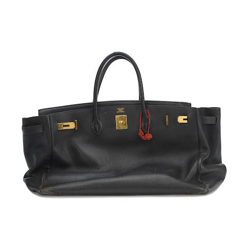 Jane Birkin's Black Togo Birkin 35, Herm&#232;s, c. 1999, (Includes dust bag, a signed letter of authenticity from Jane Birkin and Anno's Africa, and a copy of a letter written by Jane Birkin)