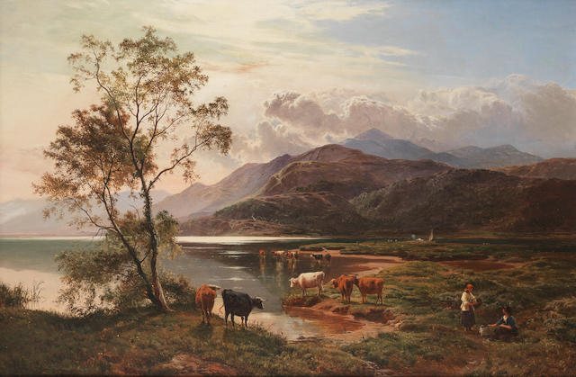 Sidney Richard Percy (British, 1821-1886) A view near Barmouth, North Wales