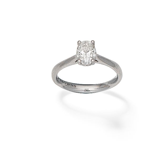 BROWNS: DIAMOND SINGLE-STONE RING