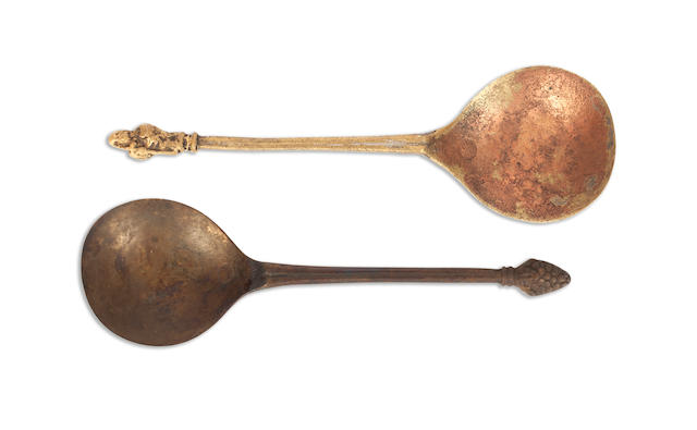 Two Latten Spoons 17th century (2)