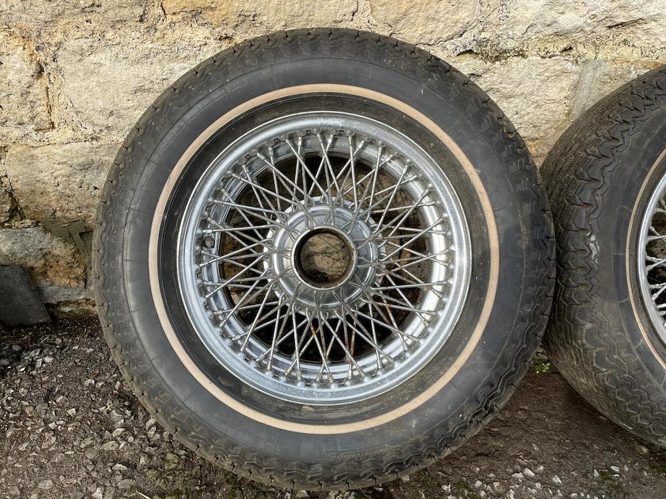 A set of five Jaguar wire wheels,    ((5))