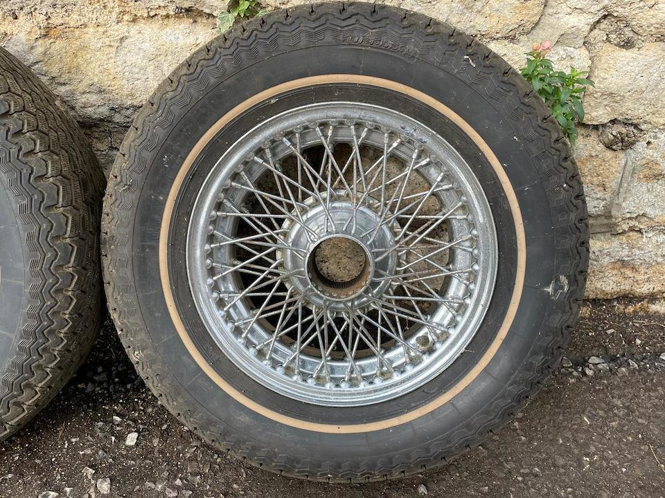 A set of five Jaguar wire wheels,    ((5))