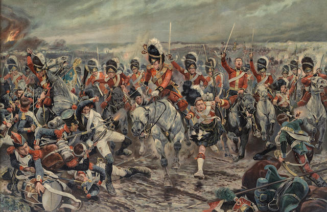 After Richard Caton Woodville Jr. Scotland Yet! On to Victory! Photogravure printed in colours, on wove, with narrow margins, 53 x 81cm